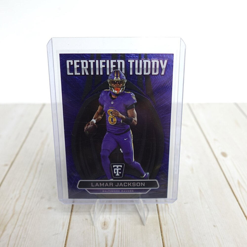 Panini Lamar Jackson Totally Certified Tuddy /199 football trading purple Insert